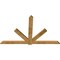 Ekena Millwork Kennewick Rough Sawn Timber Gable Bracket, Western Red Cedar, 96"W x 60"H x 2"D x 6"F, 15/12 Pitch GBW096X60X0206KEN00RWR - alternate 3